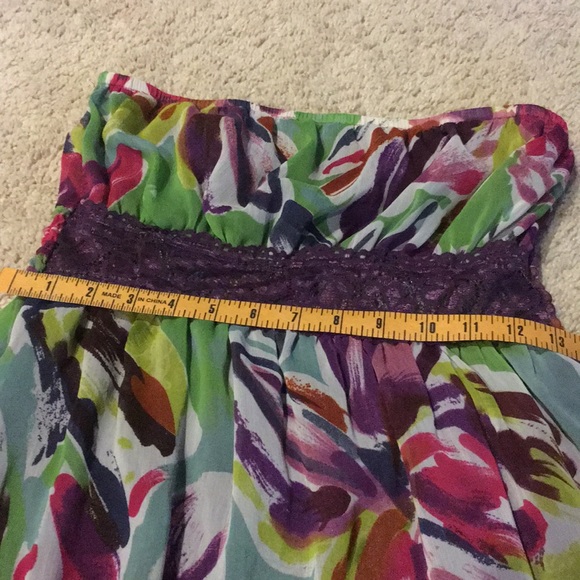 Floral Strapless Dress - Picture 4 of 7